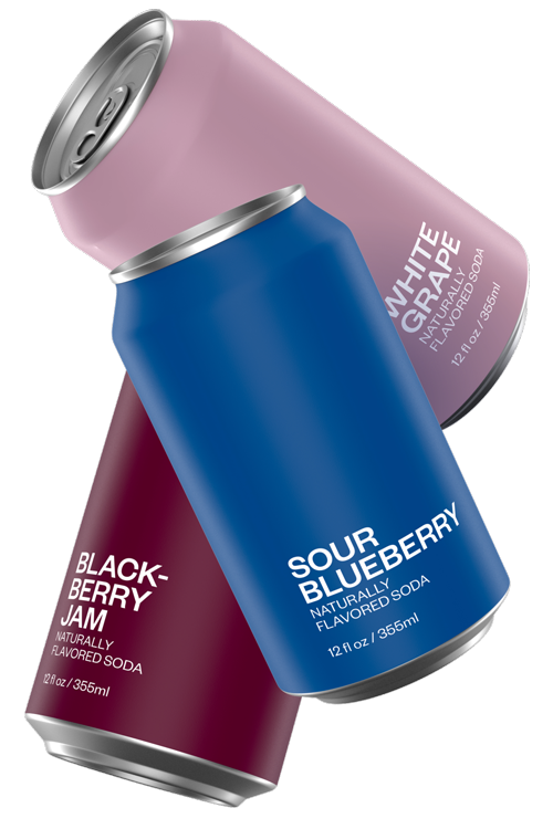 The Blues | White Grape, Sour Blueberry, Blackberry Jam | United Sodas of America