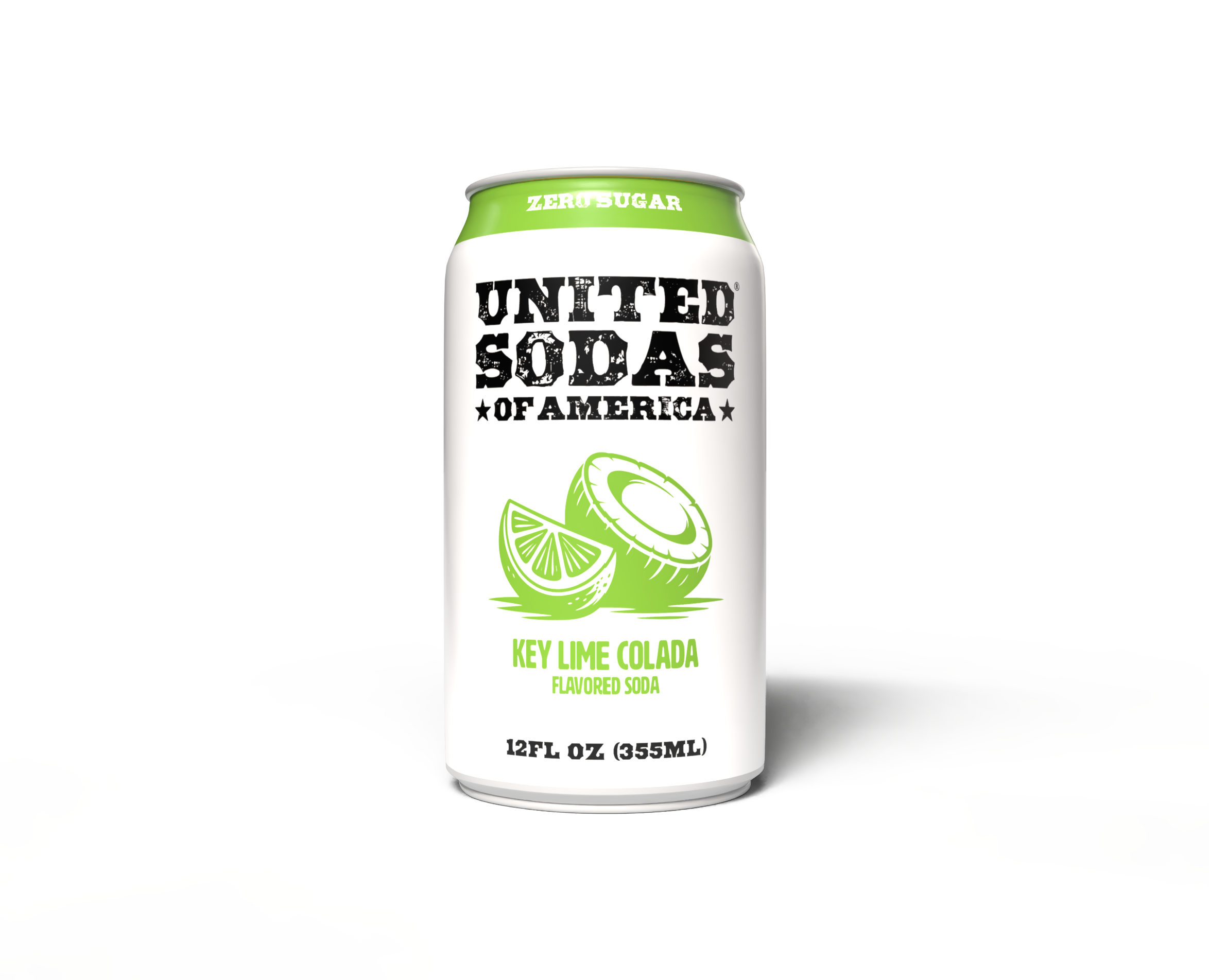 KEY LIME COLADA - United Sodas of America Zero Sugar Soda – 12 oz Cans (12-Pack)
