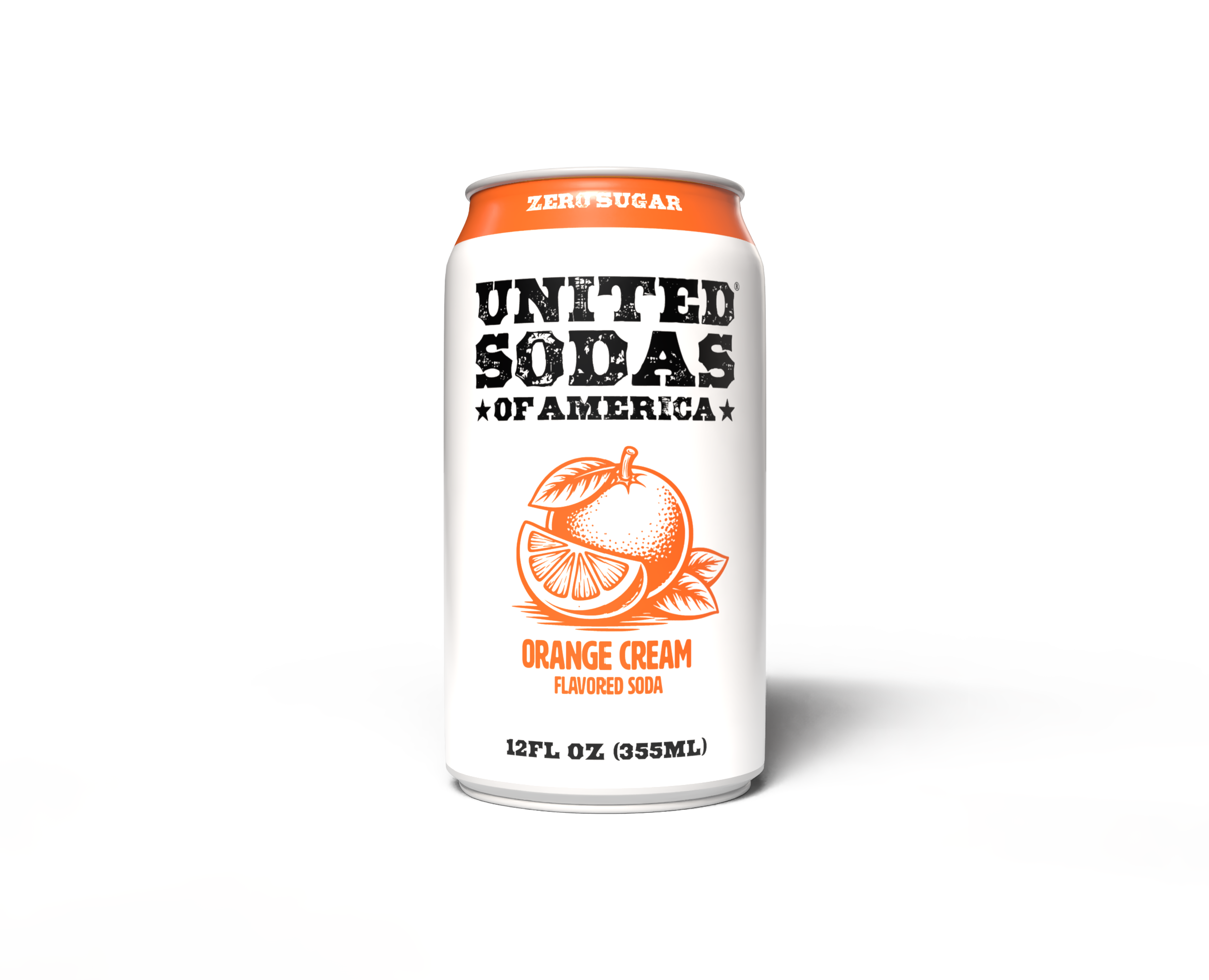 ORANGE CREAM - United Sodas of America Zero Sugar Soda – 12 oz Cans (12-Pack)